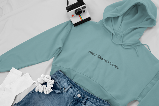 Small business owner Women’s Cropped Hooded Sweatshirt